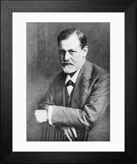 Framed Print : Sigmund Freud (1856-1939), at age 45 in 1909, the year he traveled to the United States to lecture