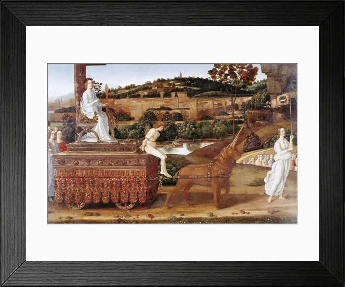 Framed Print : ROSSELLI, Cosimo (1439-1507). The Triumph of Chastity. 2nd half 15th c. Renaissance art. Quattrocento. Florentine school. Oil on canvas. ITALY. Turin