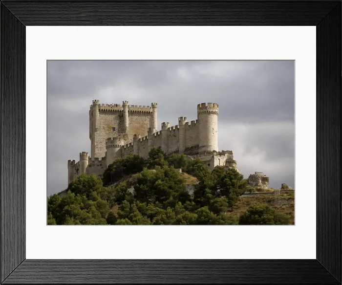 Framed Print : SPAIN. Penafiel. View of the castle of Penafiel, built between 10th-15th c. site of the Museo Provincial del Vino (Provincial Wine Museum). Romanesque art. ; Gothic art Framed Print : SPAIN. Penafiel. View of the castle of Penafiel, built between 10th-15th c. site of the Museo Provincial del Vino (Provincial Wine Museum). Romanesque art. ; Gothic art