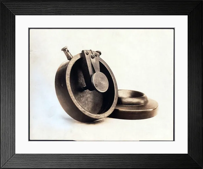 Framed Print : Microphone of Caveat, with mouthpiece, April 14, 1877 Framed Print : Microphone of Caveat, with mouthpiece, April 14, 1877
