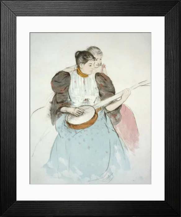 Framed Print : The Banjo Lesson, painting by Mary Cassatt, 1894 Framed Print : The Banjo Lesson, painting by Mary Cassatt, 1894