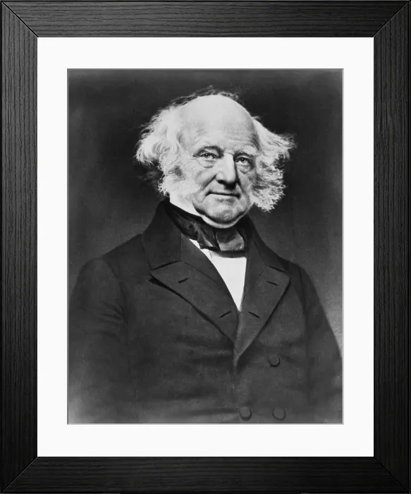Framed Print : President Martin Van Buren (1782-1862) in photographic portrait