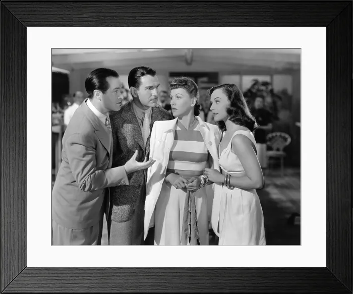 Framed Print : NOTHING BUT THE TRUTH, from left: Bob Hope, Glenn Anders, Rose Hobart, Paulette Goddard, 1941 Framed Print : NOTHING BUT THE TRUTH, from left: Bob Hope, Glenn Anders, Rose Hobart, Paulette Goddard, 1941