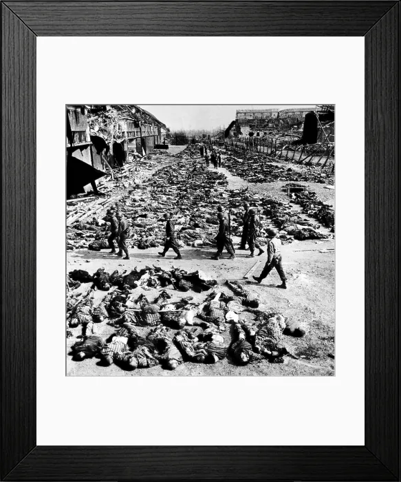 Framed Print : Rows of emaciated bodies fill the yard at the Nordhaussen concentration camp, 1945. Courtesy: CSU Archives / Everett Collection Framed Print : Rows of emaciated bodies fill the yard at the Nordhaussen concentration camp, 1945. Courtesy: CSU Archives / Everett Collection