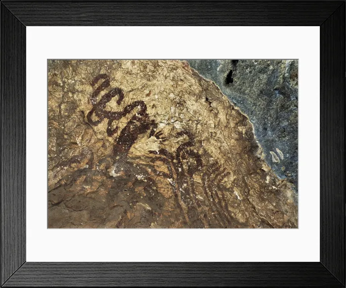Framed Print : SPAIN. ALICANTE. Marina Alta. Pla de Petracos. Shelter VIII. Levantine macroschematic art (7000 BC.). Neolithic art. Cave. AISA / Everett Collection (100566)**US SALES ONLY** Framed Print : SPAIN. ALICANTE. Marina Alta. Pla de Petracos. Shelter VIII. Levantine macroschematic art (7000 BC.). Neolithic art. Cave. AISA / Everett Collection (100566)**US SALES ONLY**