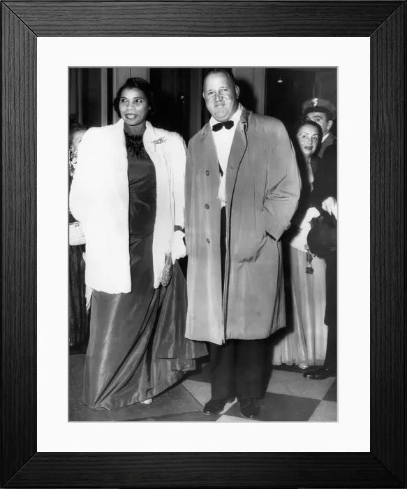 Framed Print : Opera singer Marian Anderson with her husband Orpheus H. Fisher at the opening night of the Metropolitan Opera, 1954. Courtesy: CSU Archives / Everett Collection Framed Print : Opera singer Marian Anderson with her husband Orpheus H. Fisher at the opening night of the Metropolitan Opera, 1954. Courtesy: CSU Archives / Everett Collection