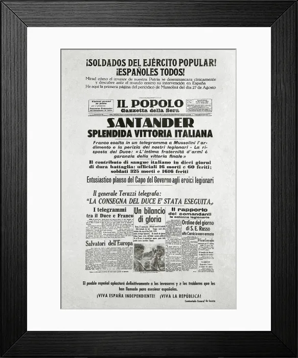Framed Print : Spanish Civil War (1936-1939). Poster of the War Commissariat (September 1937) Framed Print : Spanish Civil War (1936-1939). Poster of the War Commissariat (September 1937)