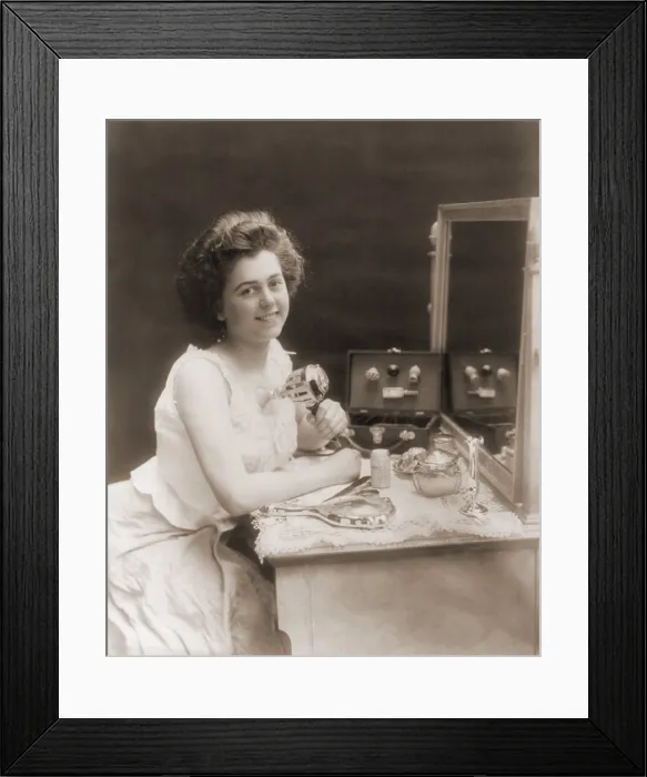 Framed Print : Novel electric devices were invented for health, pleasure, and amusement, such as this electric vibrating machine, which claimed to be a chest developer. 1909