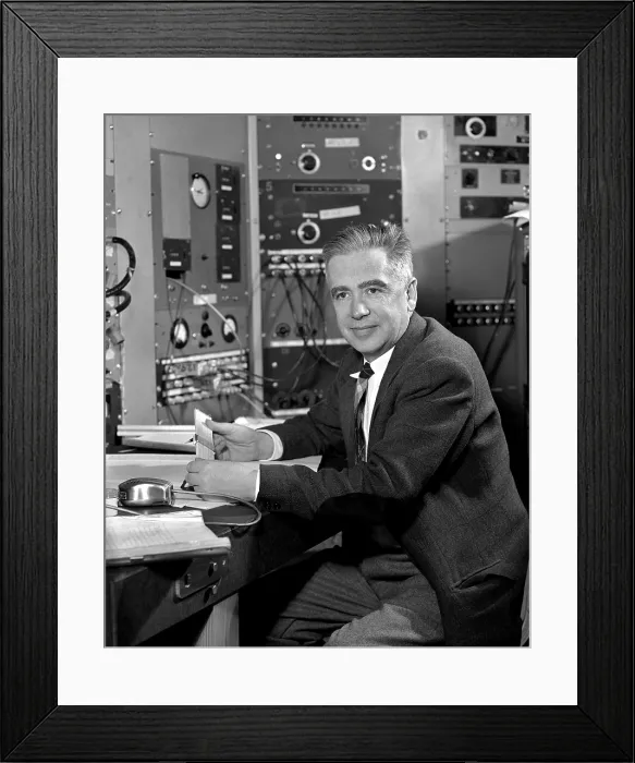 Framed Print : Emilio Segre (1905-1989), Italian-born American physicist won the 1959 Nobel Prize for Physics for the discovery of the antiproton