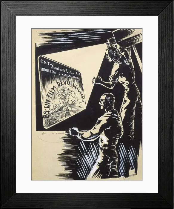 Framed Print : Spanish Civil War (1936-1939). 'Es un film revolucionario' (It's a Revolutionary Film)