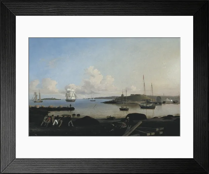 Framed Print : LANE, Fitz Hugh (1804-1865). The Fort and Ten Pound Island, Gloucester, Massachusetts. 1847. Romanticism. Hudson River School. Oil on canvas. SPAIN. Madrid Framed Print : LANE, Fitz Hugh (1804-1865). The Fort and Ten Pound Island, Gloucester, Massachusetts. 1847. Romanticism. Hudson River School. Oil on canvas. SPAIN. Madrid