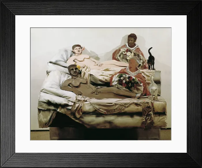 Framed Print : RIVERS, Larry (1923). I like Olympia in black face. 1970. Oil on wood, plastified canvas, plastic and plexiglas. Pop Art. Sculpture. FRANCE. Paris Framed Print : RIVERS, Larry (1923). I like Olympia in black face. 1970. Oil on wood, plastified canvas, plastic and plexiglas. Pop Art. Sculpture. FRANCE. Paris