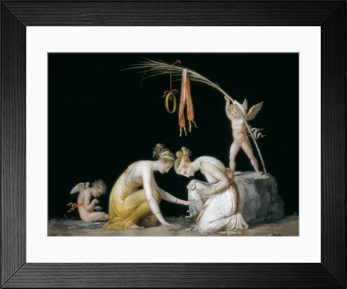 Framed Print : CANOVA, Antonio (1757-1822). The Talus Players. ca. 1799. Neoclassicism. Tempera. ITALY. Possagno. Museum of Antonio Canova