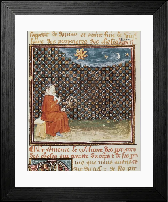 Framed Print : On the Properties of Things (De proprietatibus rerum) (15th c.)translation by Jean Cordichon of the encyclopedic work of the Franciscan Bartholomaeus Anglicus. Astronomer Framed Print : On the Properties of Things (De proprietatibus rerum) (15th c.)translation by Jean Cordichon of the encyclopedic work of the Franciscan Bartholomaeus Anglicus. Astronomer