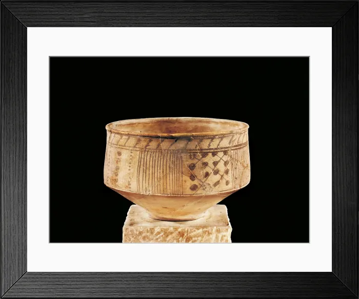 Framed Print : Ceramic Vase. ca. 400 BC. La Tne Culture. Celtic art. Ceramics. SPAIN. Barcelona. Archaeology Museum of Catalonia. Proc: SPAIN. Burgo de Osma-Ciudad de Osma
