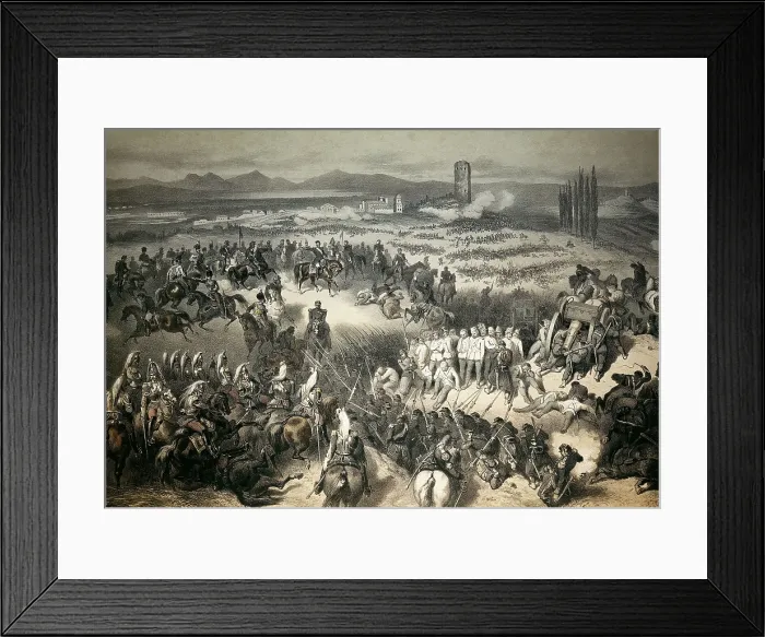 Framed Print : Italian Unification. Battle of Solferino (24th June 1859). AISA / Everett Collection (40164)**US SALES ONLY**