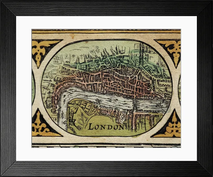Framed Print : BLAEU, Willem Janszoon (1571-1638); BLAEU, Jan (1596-1673). Atlas Novus or Atlas Maior. 1635 - 1665. London. Printed in Amsterdam. Etching. SPAIN. Barcelona