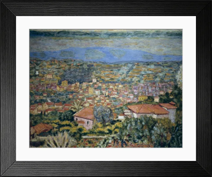Framed Print : BONNARDPierre (1867-1947). View of Le CannetRoofs. 1941-1942. Symbolism. Les Nabis. Oil on canvas. Private Collection. AISA / Everett Collection - Image has fine art copyright