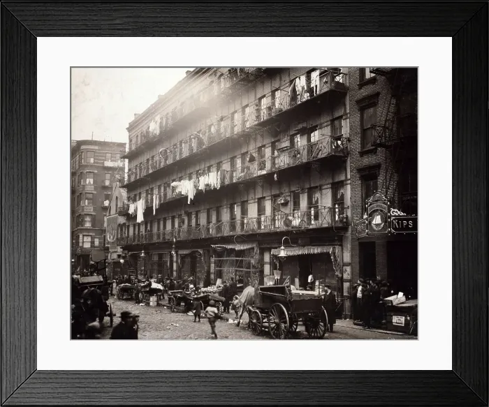 Framed Print : Little Italy, A row of tenements on Elizabeth St, New York, 1912