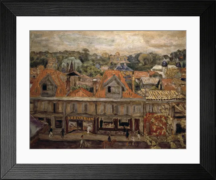 Framed Print : BONNARDPierre (1867-1947). Street at Arcachon. 1930. Symbolism. Les Nabis. Oil on canvas. Private Collection. AISA / Everett Collection - Image has fine art copyright