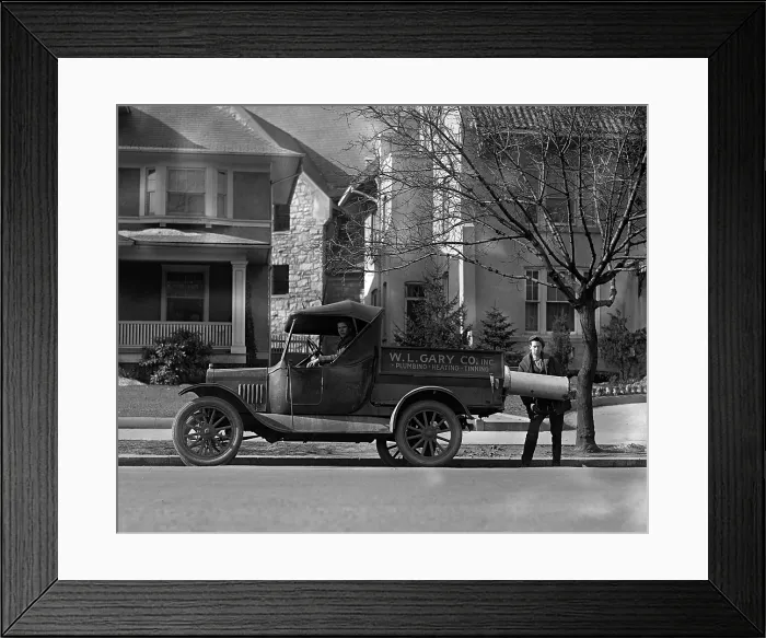 Framed Print : Trucks. Ford Motor Co. Gary Truck, delivering a water heater, 1925