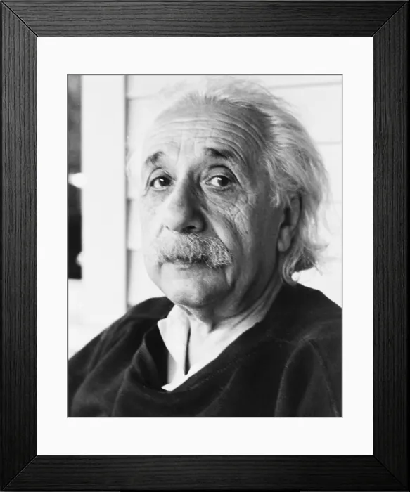 Framed Print : Albert Einstein (1879-1955) in 1945. In spite of his pacifism, in 1939 he appealed to Franklin Roosevelt to develop an atomic weapon before the Germans Framed Print : Albert Einstein (1879-1955) in 1945. In spite of his pacifism, in 1939 he appealed to Franklin Roosevelt to develop an atomic weapon before the Germans