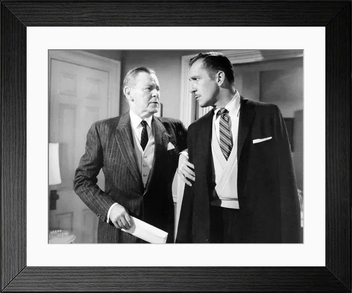 Framed Print : THE FLY, from left, Herbert Marshall, Vincent Price, 1958, TM and Copyright 20th Century Fox Film Corp. All rights reserved