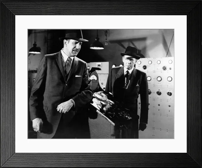 Framed Print : THE FLY, Vincent Price, Herbert Marshall, 1958, TM and Copyright (c)20th Century Fox Film Corp. All rights reserved