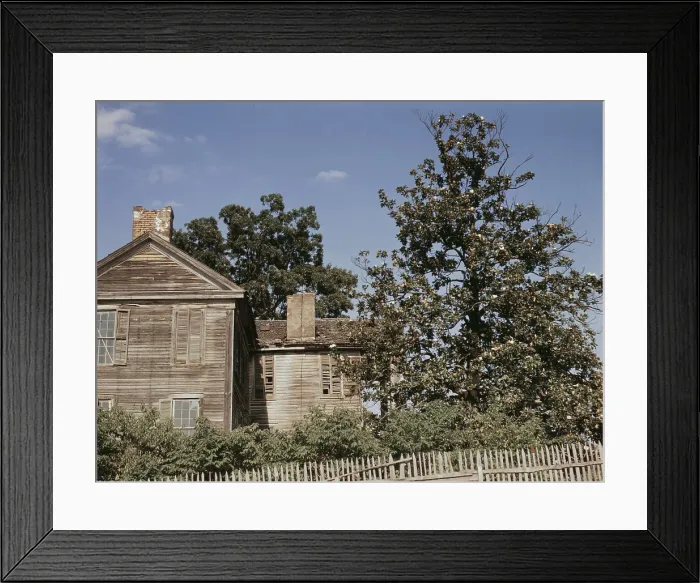 Framed Print : House near White Plains, Georgia, photograph by Jack Delano, 1941