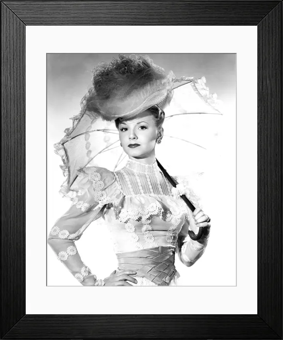Framed Print : GALLANT JOURNEY, Janet Blair, in a ca. 1900s costume by Jean Louis, 1946 Framed Print : GALLANT JOURNEY, Janet Blair, in a ca. 1900s costume by Jean Louis, 1946