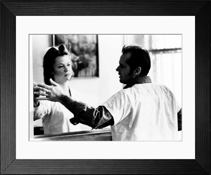 Framed Print : ONE FLEW OVER THE CUCKOO'S NEST, Louise Fletcher, Jack Nicholson, 1975