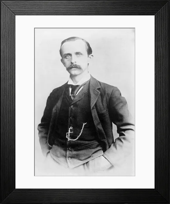 Framed Print : Sir James Barrie (1860-1937), created the character of Peter Pan, in stories and a 1904 play, Peter Pan, the Boy Who Wouldn't Grow Up
