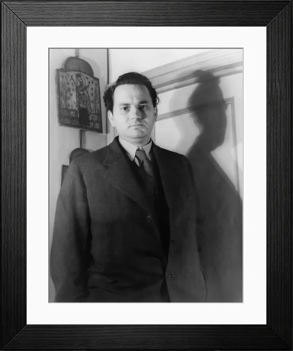 Framed Print : Thomas Wolfe (1900-1938), American novelist best known for autobiographic novel, 'Look Homeward, Angel' (1929)