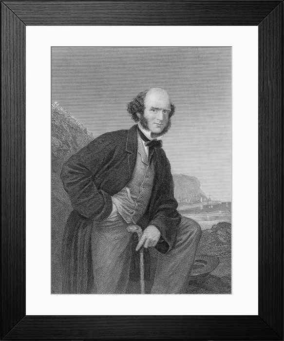 Framed Print : Thomas Hughes (1822-1896) English novelist best known for 'Tom Brown's School Days' 1857
