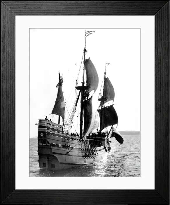 Framed Print : Mayflower II, Plymouth Harbor, Plymouth, England, 1957. Courtesy: CSU Archives  /  Everett Collection