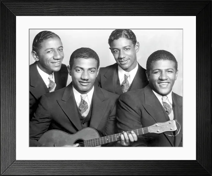 Framed Print : Jazz vocal quartet The Mills Brothers, l-r: Herbert Mills, Donald Mills, John Mills, Harry Mills, 1932.. Courtesy: CSU Archives  /  Everett Collection