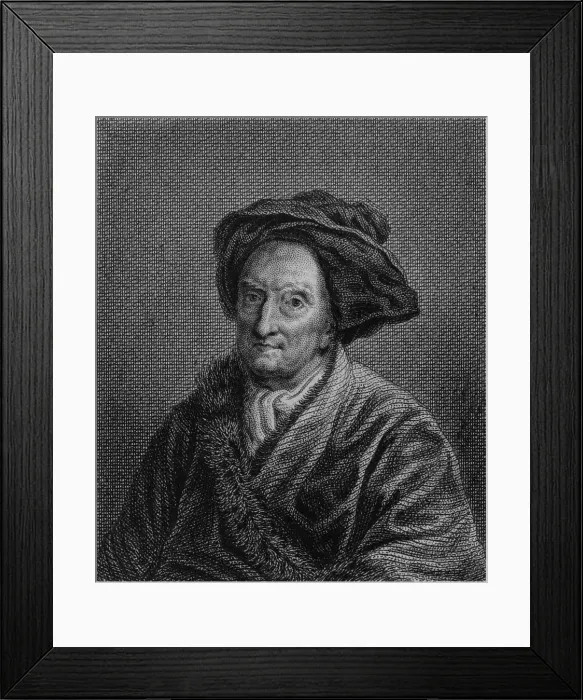 Framed Print : Bernard Le Bovier de Fontenelle (1657-1757), French scientist and intellectual of the Louis XIV era, whose work anticipates the Enlightenment. Ca. 1700