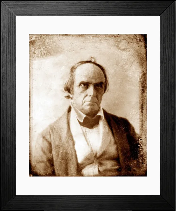 Framed Print : Daniel Webster (1782-1852) Federalist Congressman from New Hampshire and later Secretary of State. Daguerreotype by Mathew Brady, ca. 1847 Framed Print : Daniel Webster (1782-1852) Federalist Congressman from New Hampshire and later Secretary of State. Daguerreotype by Mathew Brady, ca. 1847