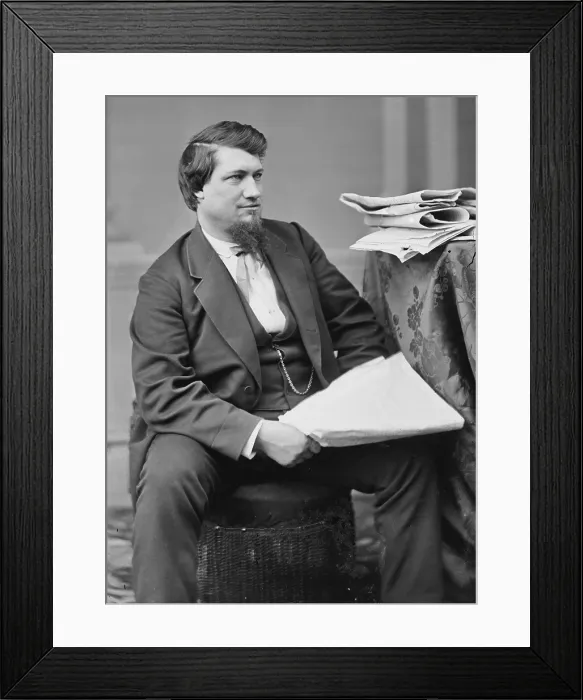Framed Print : David Ross Locke (1833-1888), American humorist of Civil War era created the character of Petroleum Vesuvius Nasby, a crude, uninformed advocate for the Confederate South