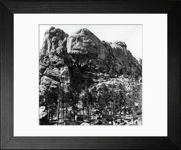 Framed Print : RUSHMORE MOUNTAIN-The mountain before the sculptured faces of Washington, Jefferson, Lincoln and Roosevelt.. Courtesy: CSU Archives  /  Everett Collection
