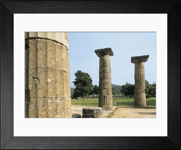 Framed Print : LIBON OF ELIS (5th C. BC). Temple of Zeus at Olympia. ca. 470-456 BC. GREECE. WESTERN GREECE. ELIS. Olympia. Archaic Greek art. AISA / Everett Collection**US SALES ONLY** Framed Print : LIBON OF ELIS (5th C. BC). Temple of Zeus at Olympia. ca. 470-456 BC. GREECE. WESTERN GREECE. ELIS. Olympia. Archaic Greek art. AISA / Everett Collection**US SALES ONLY**