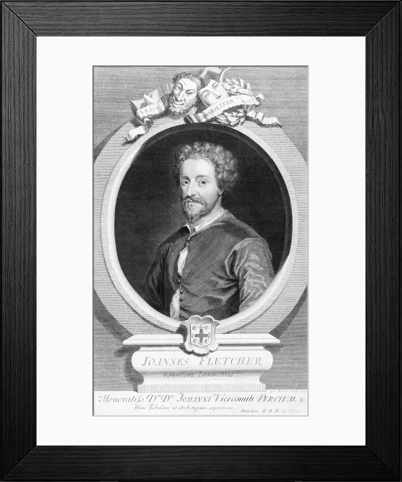 Framed Print : John Fletcher (1579-1625), English dramatist, of great fame during his lifetime. He died in the London plague of 1625 Framed Print : John Fletcher (1579-1625), English dramatist, of great fame during his lifetime. He died in the London plague of 1625