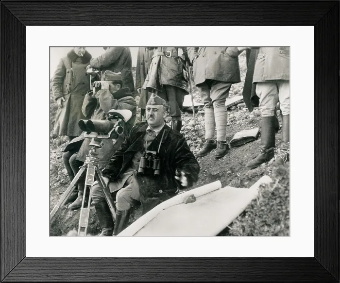 Framed Print : Spain. Civil War. Francisco Franco leading the offensice operations over Catalonia (1938). By him, General Fidel Dvila. AISA / Everett Collection**US SALES ONLY**