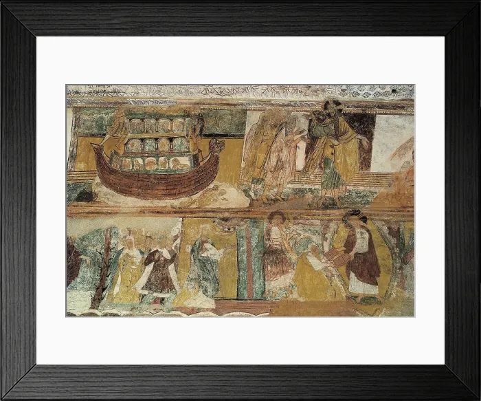 Framed Print : Church of Saint-Savin-sur-Gartempe. Inner decoration. FRANCE. Saint-Savin-sur-Gartempe. Abbey church of Saint-Savin.sur-Gartempe