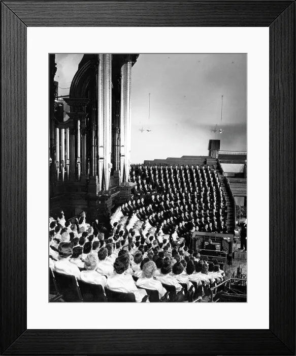 Framed Print : The Mormon Tabernacle Choir, Salt Lake City, Utah, 1959.. Courtesy: CSU Archives / Everett Collection Framed Print : The Mormon Tabernacle Choir, Salt Lake City, Utah, 1959.. Courtesy: CSU Archives / Everett Collection