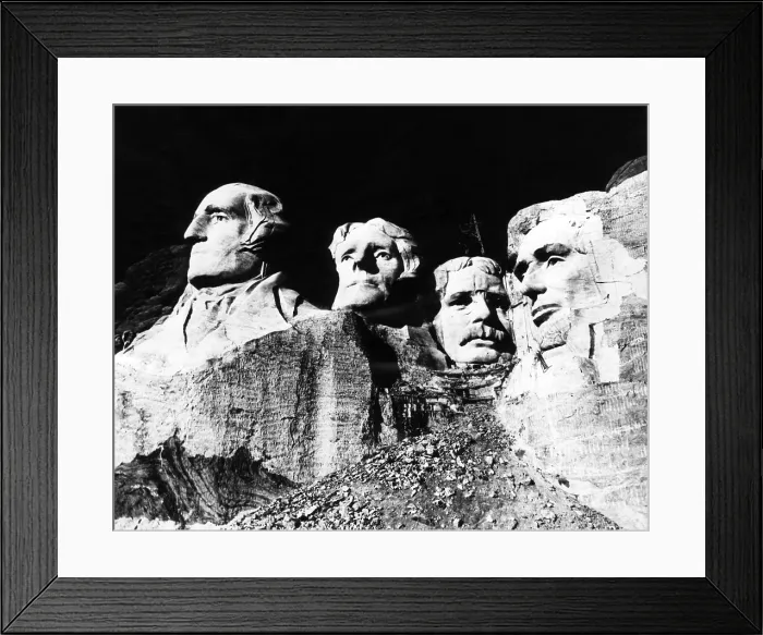 Framed Print : A nearly completed Mount Rushmore, with the faces of U.S Framed Print : A nearly completed Mount Rushmore, with the faces of U.S
