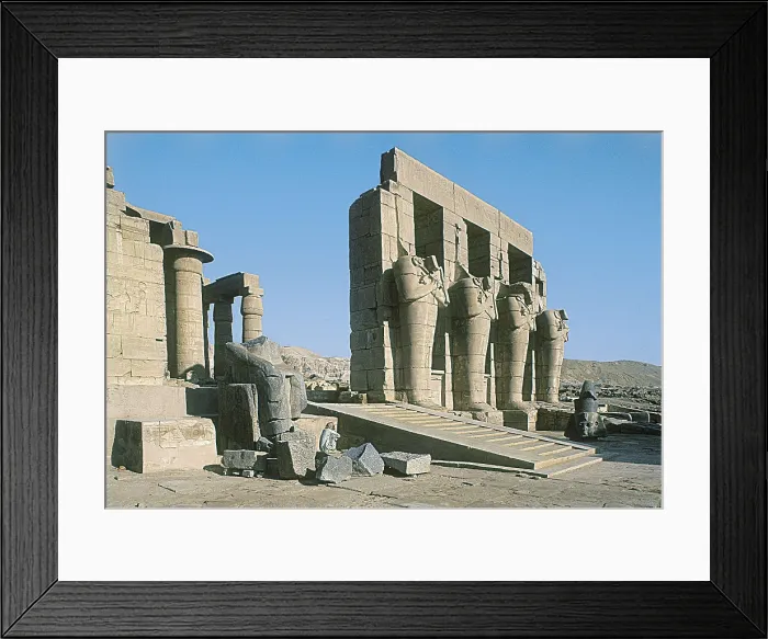 Framed Print : Ramesseum. EGYPT. QUENA. Luxor. Thebes. Ramesseum. Hypostyle Hall. Egyptian art. New Kingdom. Architecture. AISA / Everett Collection**US SALES ONLY**