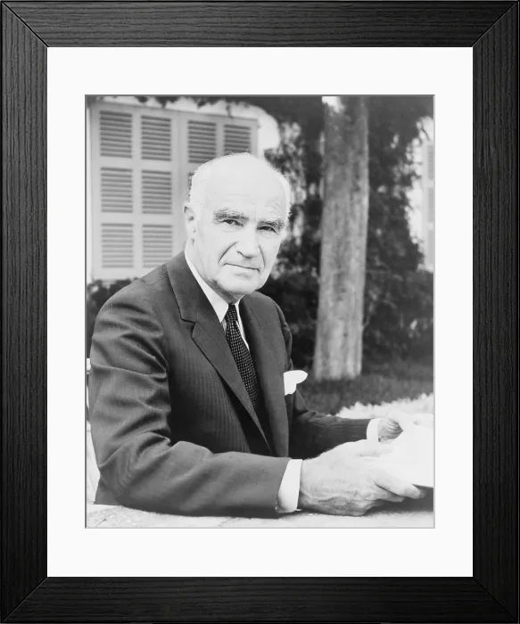 Framed Print : Henry R. Luce (1898-1967) American publisher of high quality news and business magazines: TIME, FORTUNE, and LIFE, all started in the 1930s. 1965