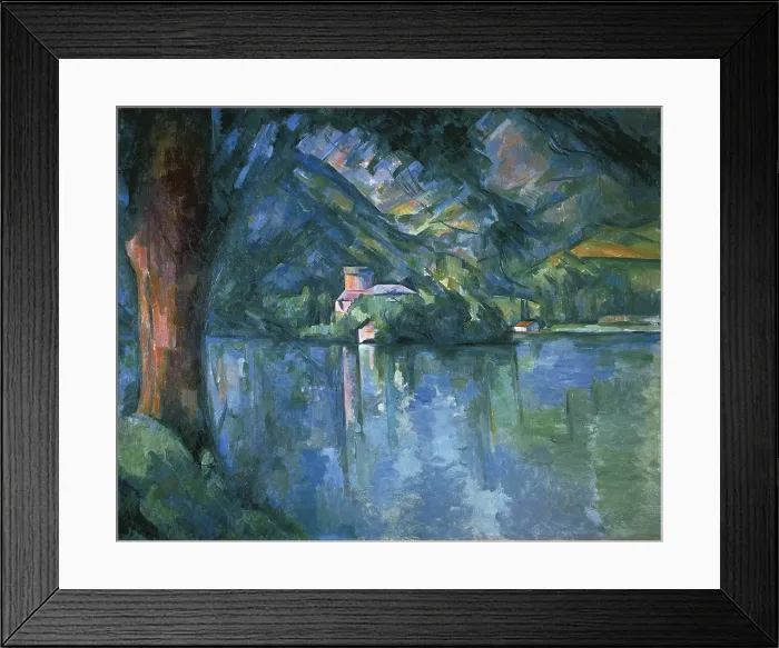 Framed Print : CEZANNEPaul (1839-1906). Lake Annecy. 1896. Impressionism. Oil on canvas. UNITED KINGDOM. London. Courtauld Institute of Art. AISA / Everett Collection (110039)**US SALES ONLY**