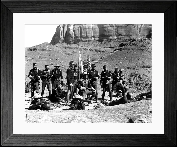Framed Print : FORT APACHE, George O'Brien, Pedro Armendariz, Henry Fonda, Dick Foran, John Wayne, Ward Bond, Victor McLaglen, 1948